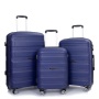 Hardshell Suitcase Spinner Wheels PP Luggage Sets Lightweight Durable Suitcase with TSA Lock,3-Piece Set (20/24/28) ,Navy